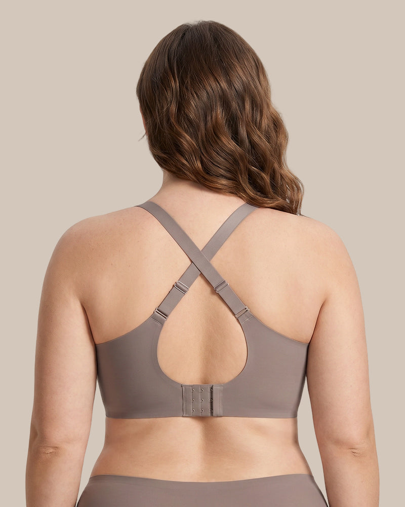 Soutien-gorge souple sans armatures à couverture complète et bord festonné