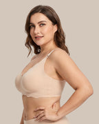 Soutien-gorge souple sans armatures à couverture complète et bord festonné