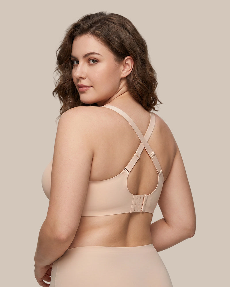 Soutien-gorge souple sans armatures à couverture complète et bord festonné