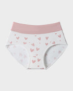 Lot de 6 culottes taille haute en coton doux imprimé cœurs