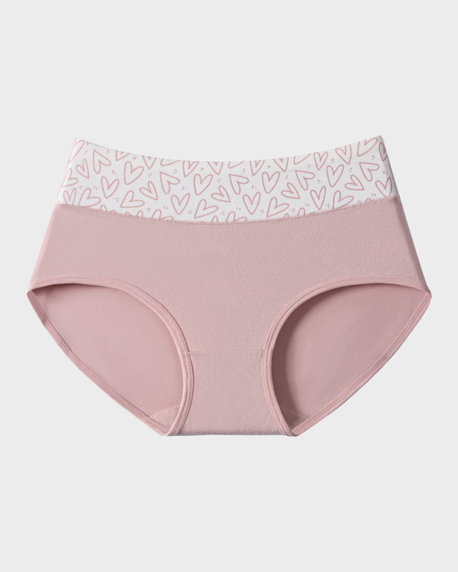 Lot de 6 culottes taille haute en coton doux imprimé cœurs