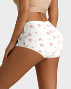 Lot de 6 culottes taille haute en coton doux imprimé cœurs