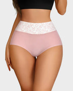 Lot de 6 culottes taille haute en coton doux imprimé cœurs