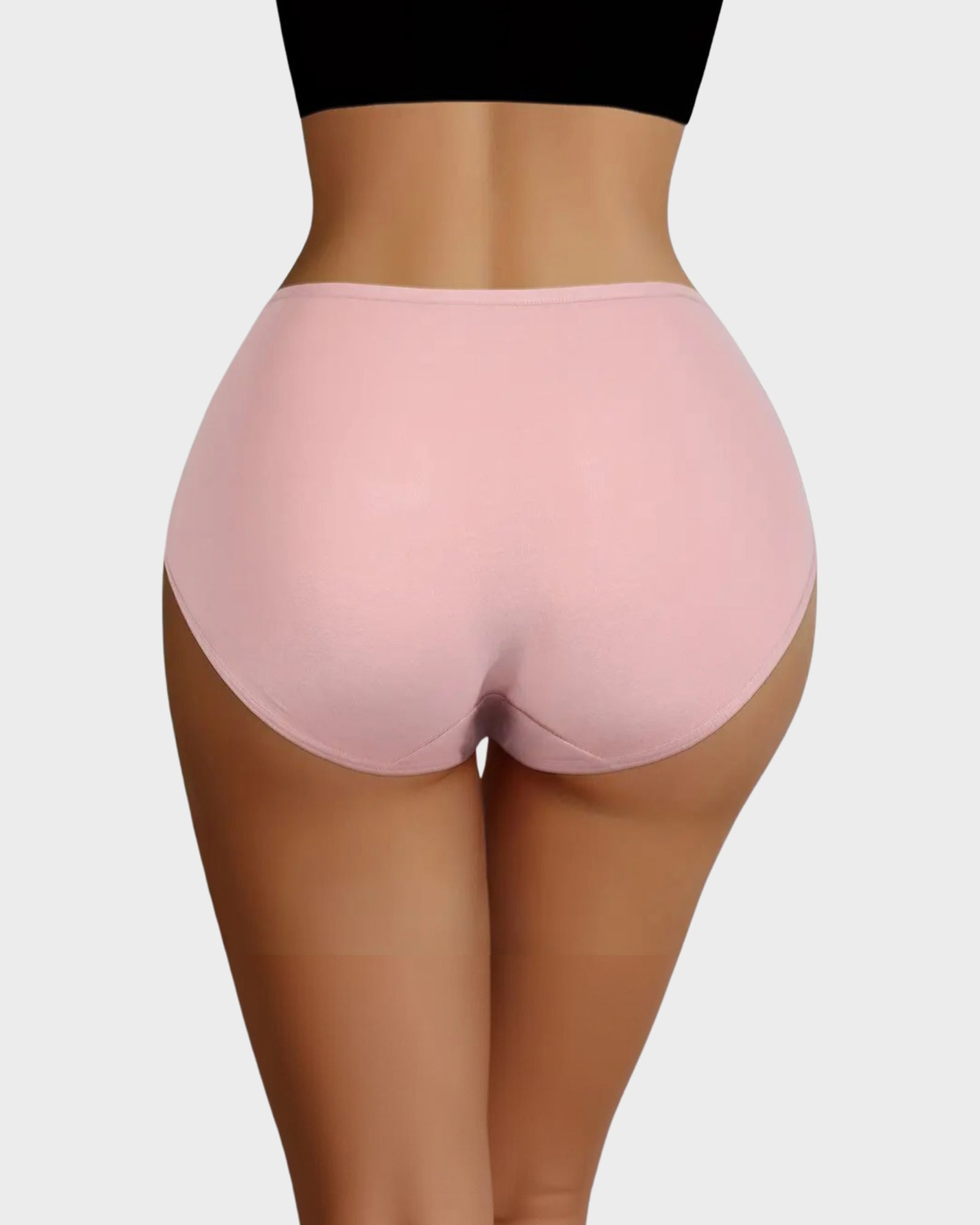 Lot de 6 culottes taille haute en coton doux imprimé cœurs