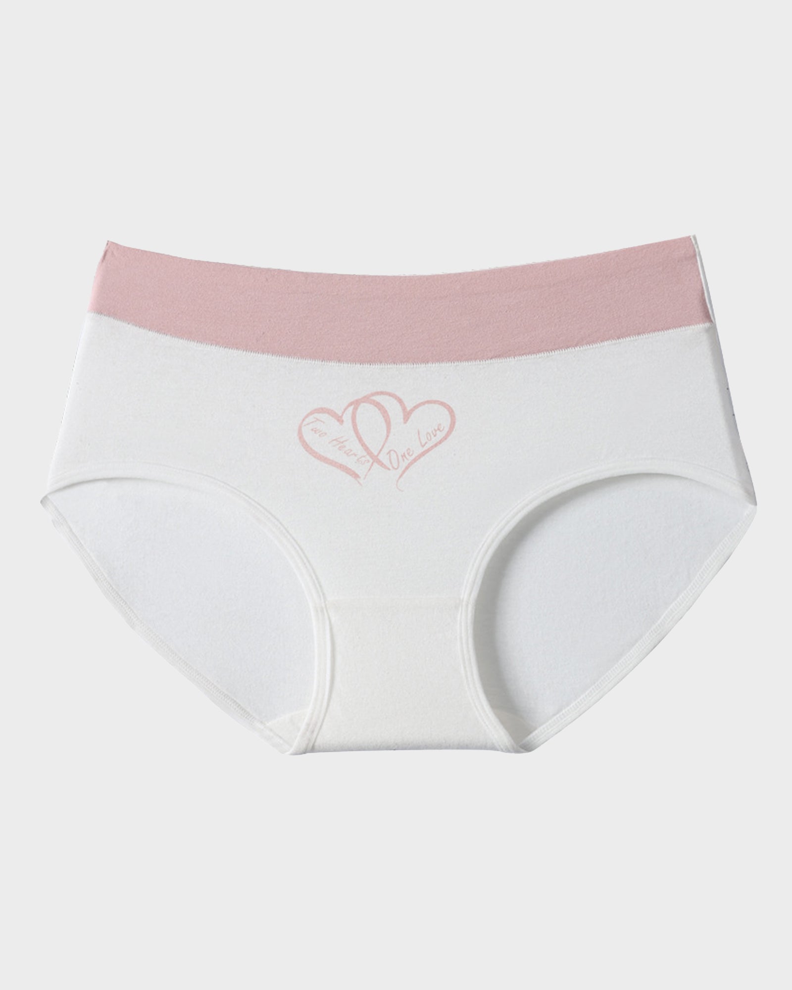 Lot de 6 culottes taille haute en coton doux imprimé cœurs