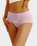 Lot de 6 culottes taille haute en coton doux imprimé cœurs