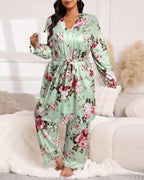 Ensemble de Pyjama Floral 3 Pièces Doux et Soyeux