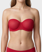 Soutien-gorge balconnet armaturé en tulle sans bretelles