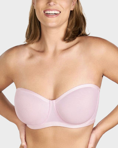 Soutien-gorge balconnet armaturé en tulle sans bretelles