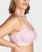 Soutien-gorge balconnet armaturé en tulle sans bretelles