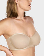 Soutien-gorge balconnet armaturé en tulle sans bretelles