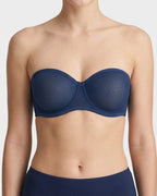Soutien-gorge balconnet armaturé en tulle sans bretelles