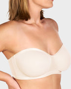 Soutien-gorge balconnet armaturé en tulle sans bretelles