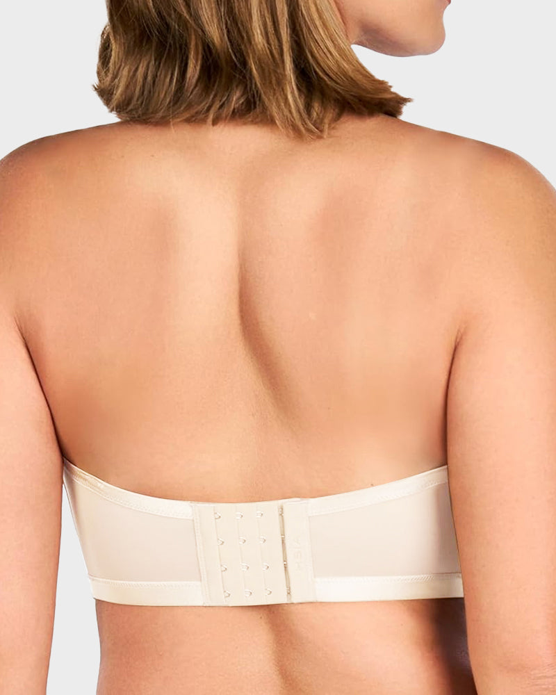 Soutien-gorge balconnet armaturé en tulle sans bretelles