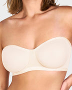 Soutien-gorge balconnet armaturé en tulle sans bretelles