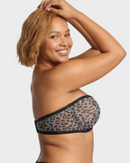 Soutien-gorge balconnet armaturé en tulle sans bretelles