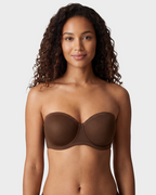 Soutien-gorge balconnet armaturé en tulle sans bretelles