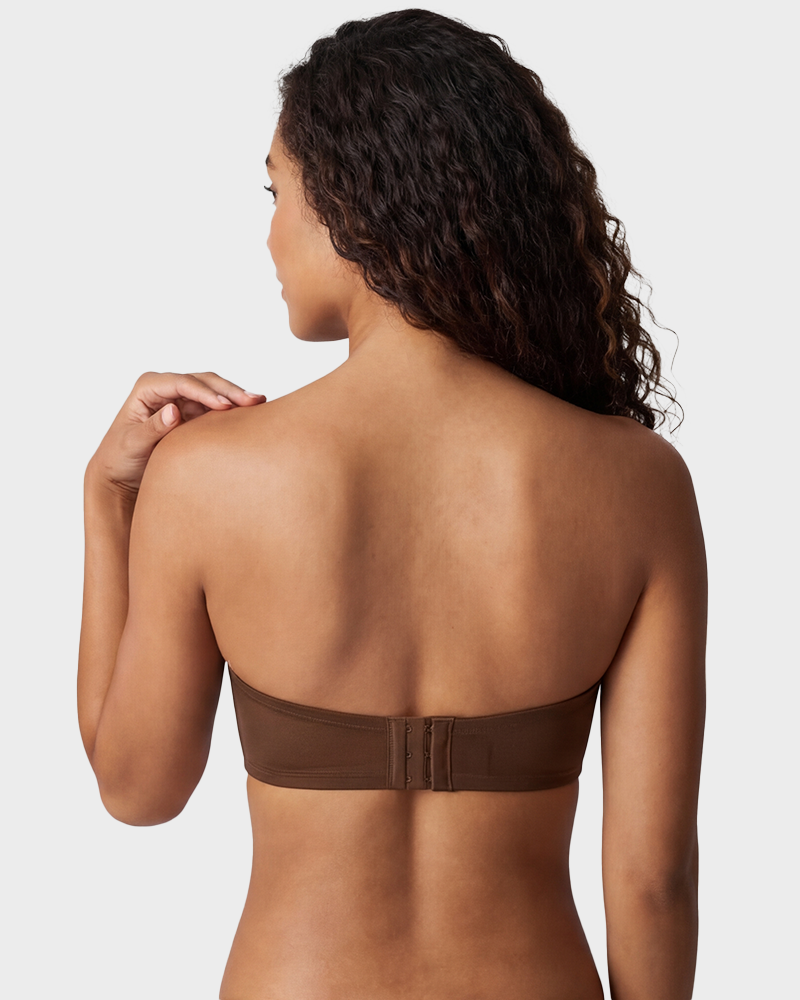 Soutien-gorge balconnet armaturé en tulle sans bretelles