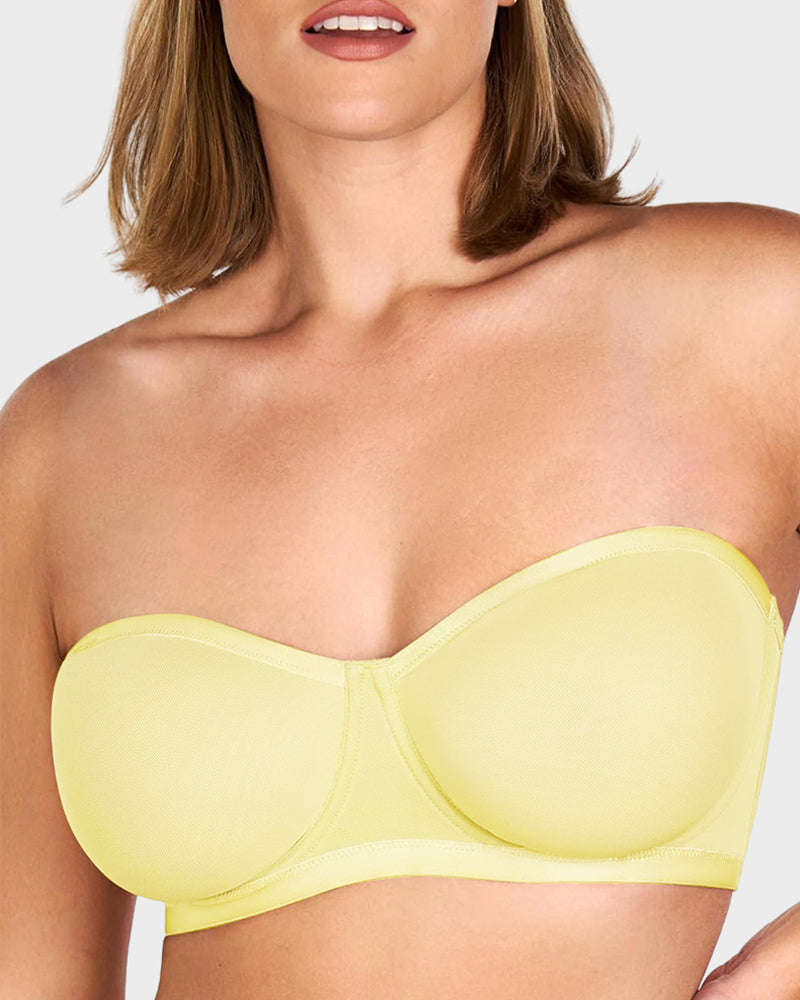 Soutien-gorge balconnet armaturé en tulle sans bretelles