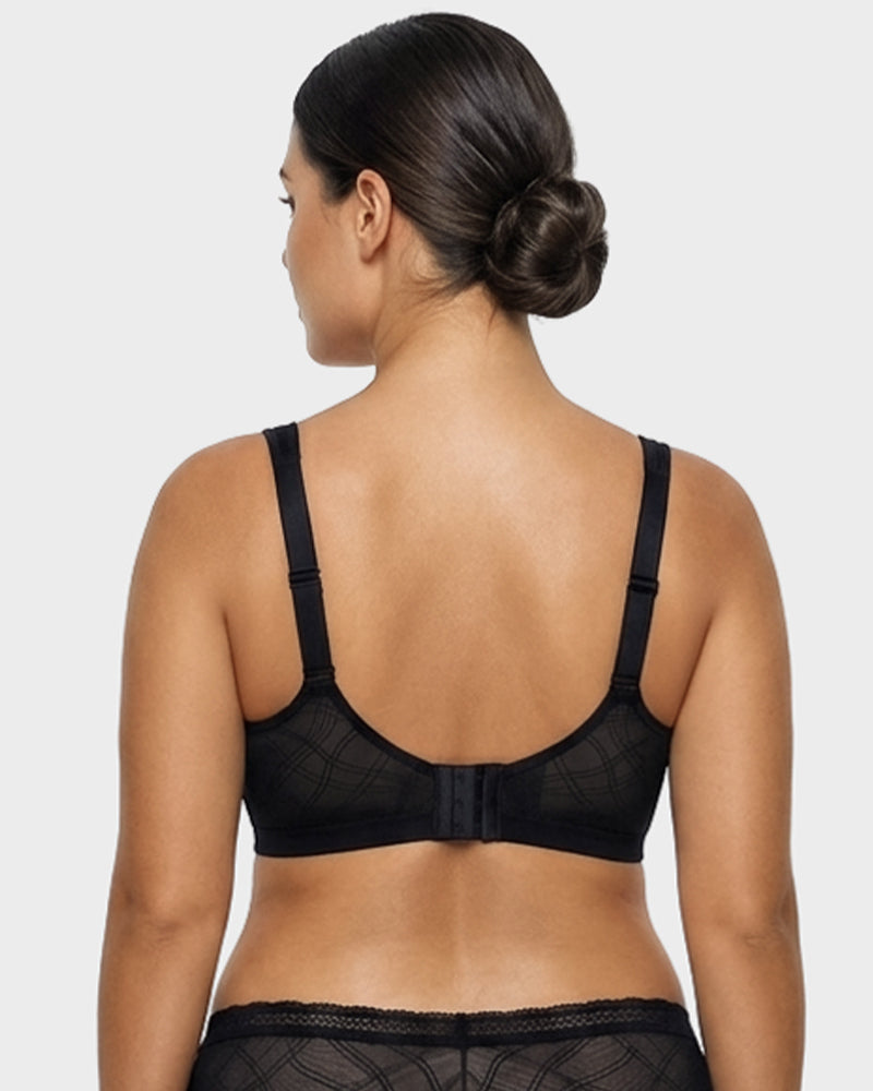 Soutien-gorge confort jacquard maille ultra léger couvrant intégralement la poitrine