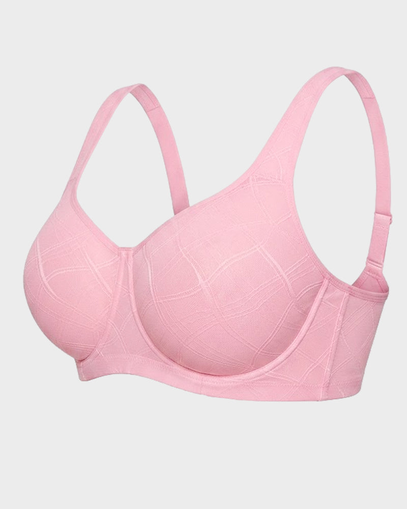Soutien-gorge confort jacquard maille ultra léger couvrant intégralement la poitrine