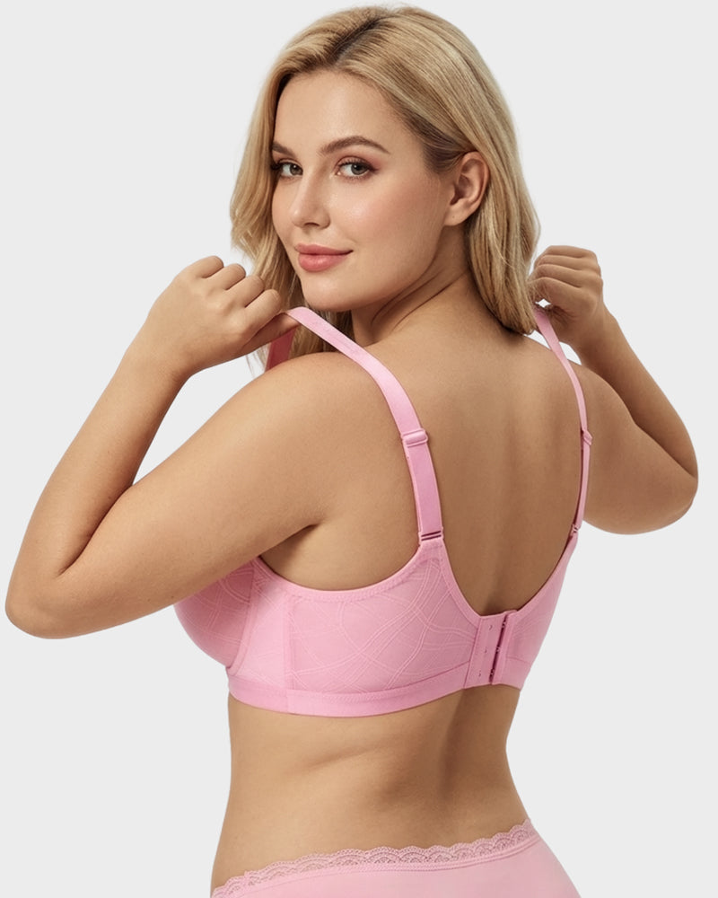 Soutien-gorge confort jacquard maille ultra léger couvrant intégralement la poitrine