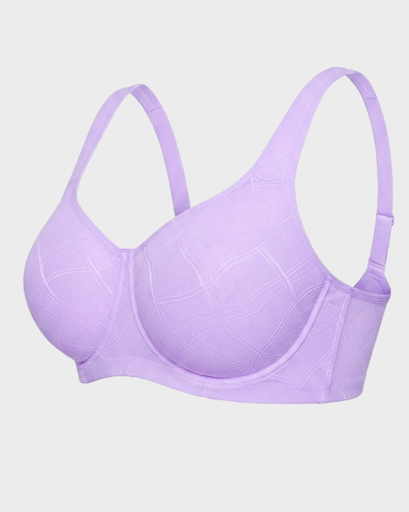 Soutien-gorge confort jacquard maille ultra léger couvrant intégralement la poitrine