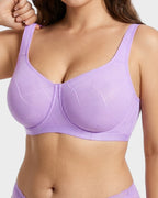 Soutien-gorge confort jacquard maille ultra léger couvrant intégralement la poitrine