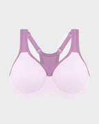 Soutien-gorge de sport couvrant non doublé à armatures externes
