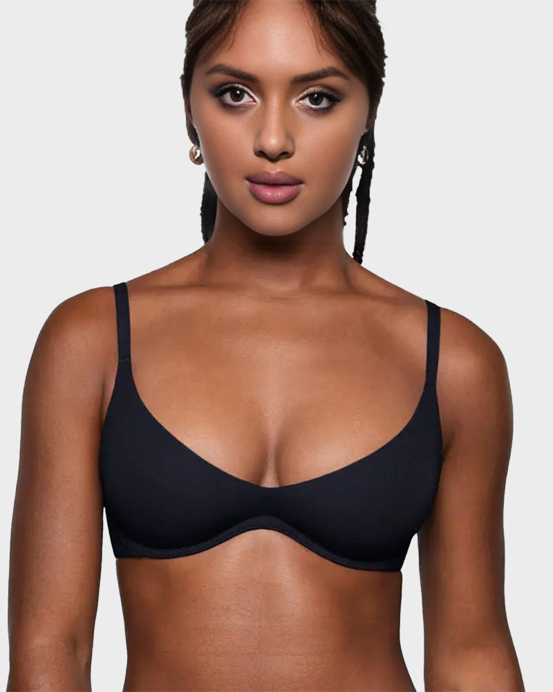 Soutien-gorge balconnet plongeant non doublé avec armatures