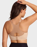 Soutien-gorge de sport couvrant non doublé à armatures externes
