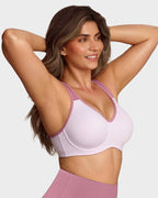 Soutien-gorge de sport couvrant non doublé à armatures externes