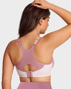 Soutien-gorge de sport couvrant non doublé à armatures externes