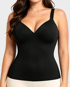 Caraco sculptant à col en V avec soutien-gorge intégré