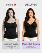 Caraco sculptant à col en V avec soutien-gorge intégré