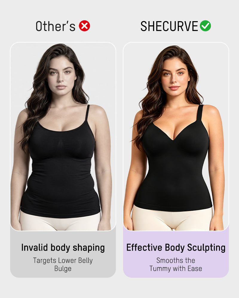 Caraco sculptant à col en V avec soutien-gorge intégré