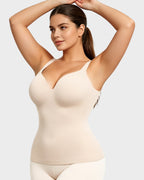 Caraco sculptant à col en V avec soutien-gorge intégré