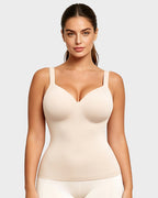 Caraco sculptant à col en V avec soutien-gorge intégré