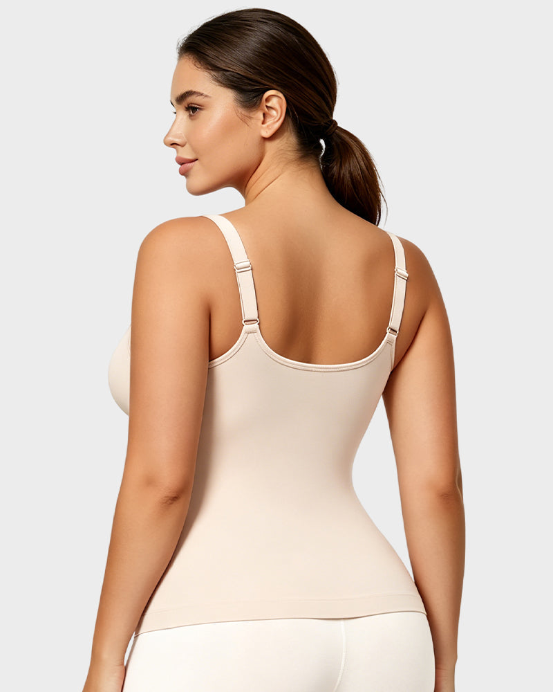 Caraco sculptant à col en V avec soutien-gorge intégré