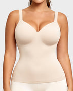 Caraco sculptant à col en V avec soutien-gorge intégré
