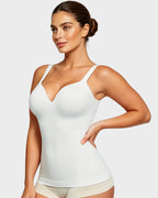 Caraco sculptant à col en V avec soutien-gorge intégré