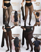 One-Seam & 4 Shades Fleece Lined Tights