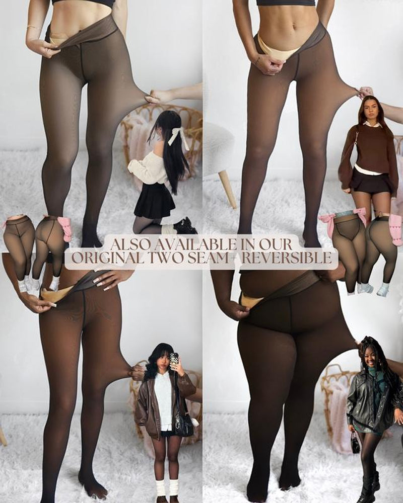 One-Seam & 4 Shades Fleece Lined Tights