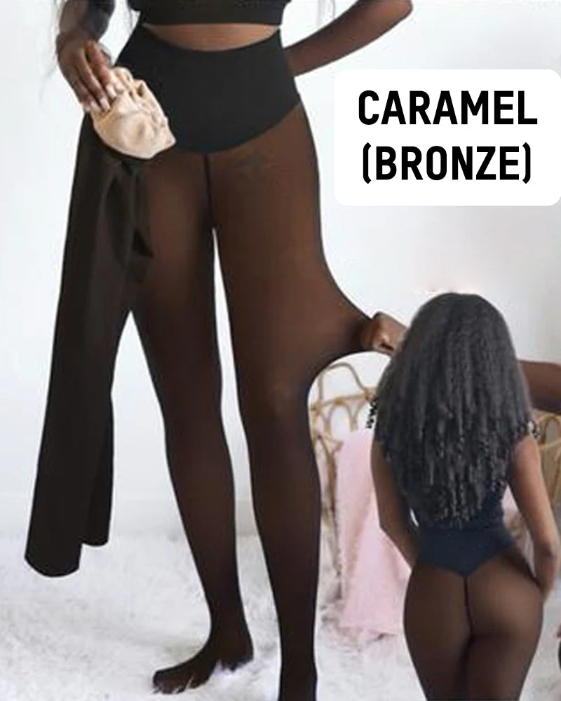 One-Seam & 4 Shades Fleece Lined Tights