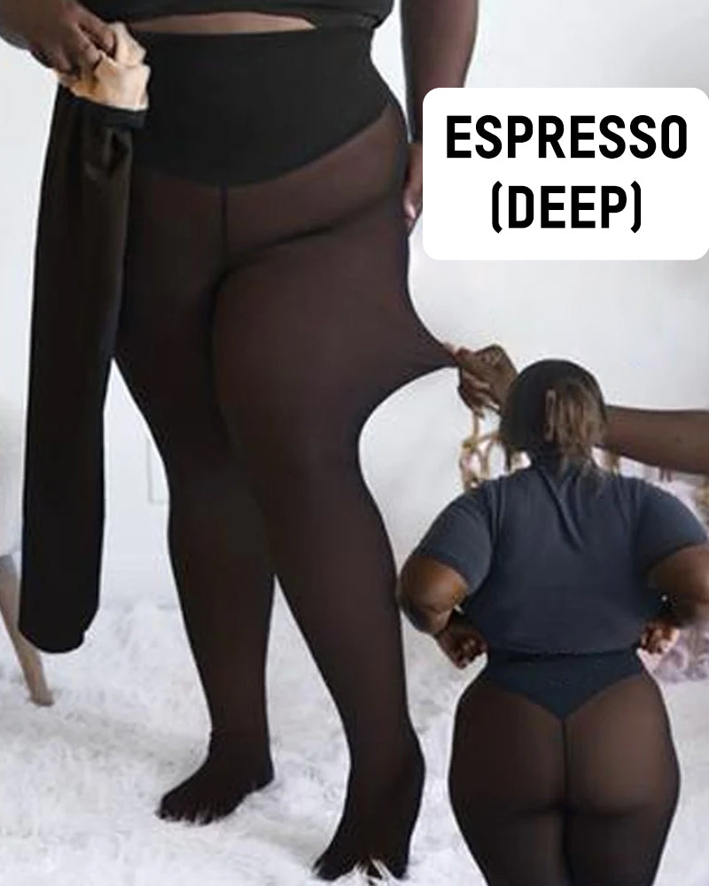 One-Seam & 4 Shades Fleece Lined Tights