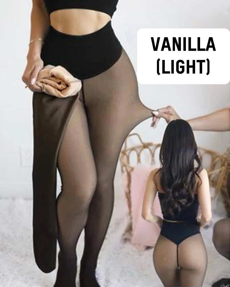 One-Seam & 4 Shades Fleece Lined Tights