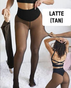 One-Seam & 4 Shades Fleece Lined Tights