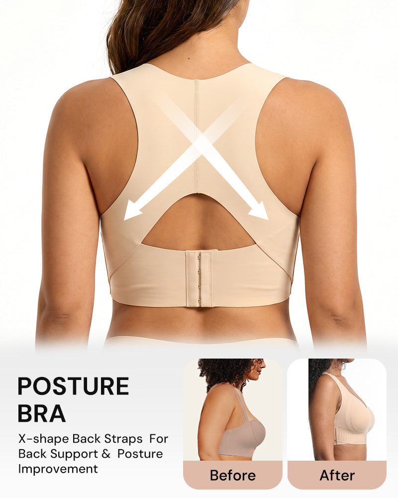 Soutien-gorge de maintien sans armatures avec fermeture à l'avant pour un confort au quotidien