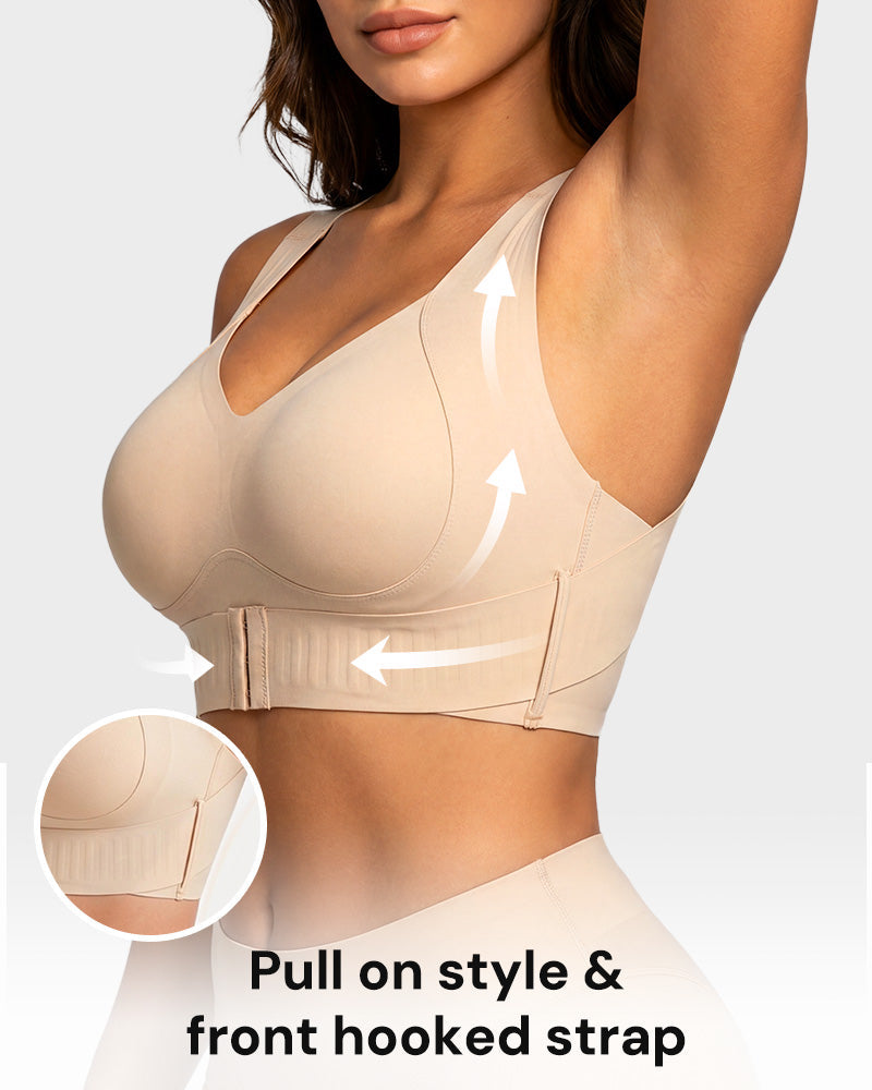 Soutien-gorge de maintien sans armatures avec fermeture à l'avant pour un confort au quotidien