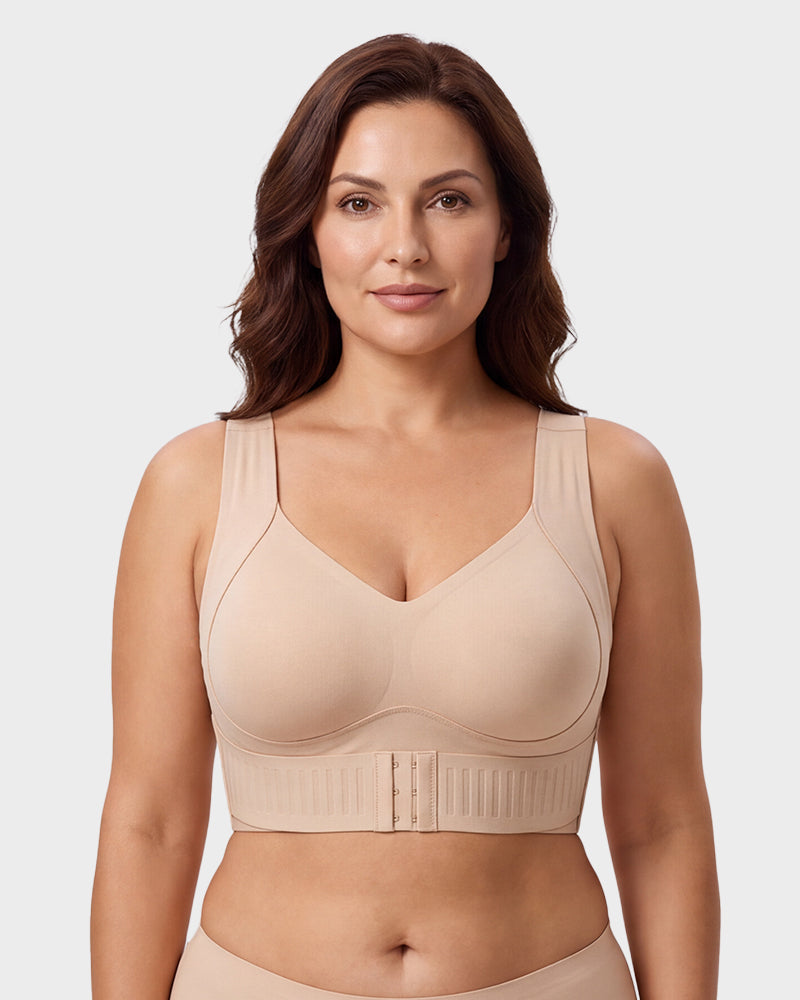Soutien-gorge de maintien sans armatures avec fermeture à l'avant pour un confort au quotidien